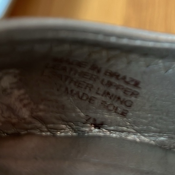 Tory Burch Reva Logo Silver Ballet Flat 7 - Picture 12 of 14